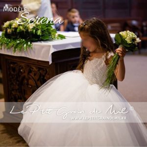 robe de mariée enfant petite fille assorti mère fille