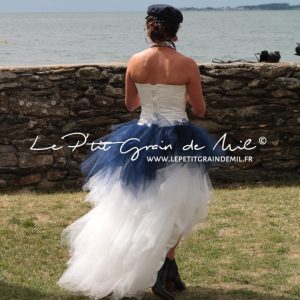 jupe de mariée en tulle mouchoirs de tulle originale theme marin mer
