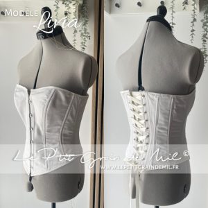 Corset Bustier de mariée Livia en satin pour mariée élégante et féminine