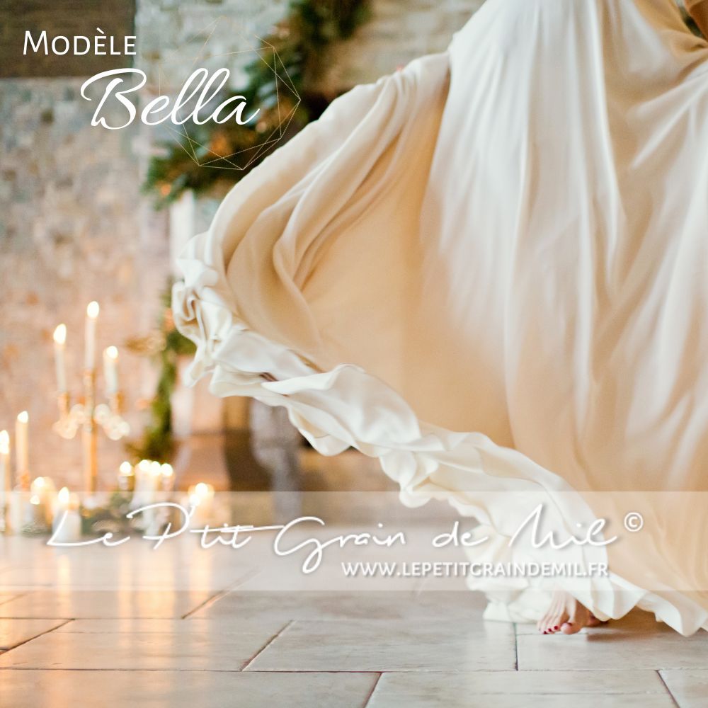 Robe de mariée princesse Bella, élégante et haute couture inspirée de Belle